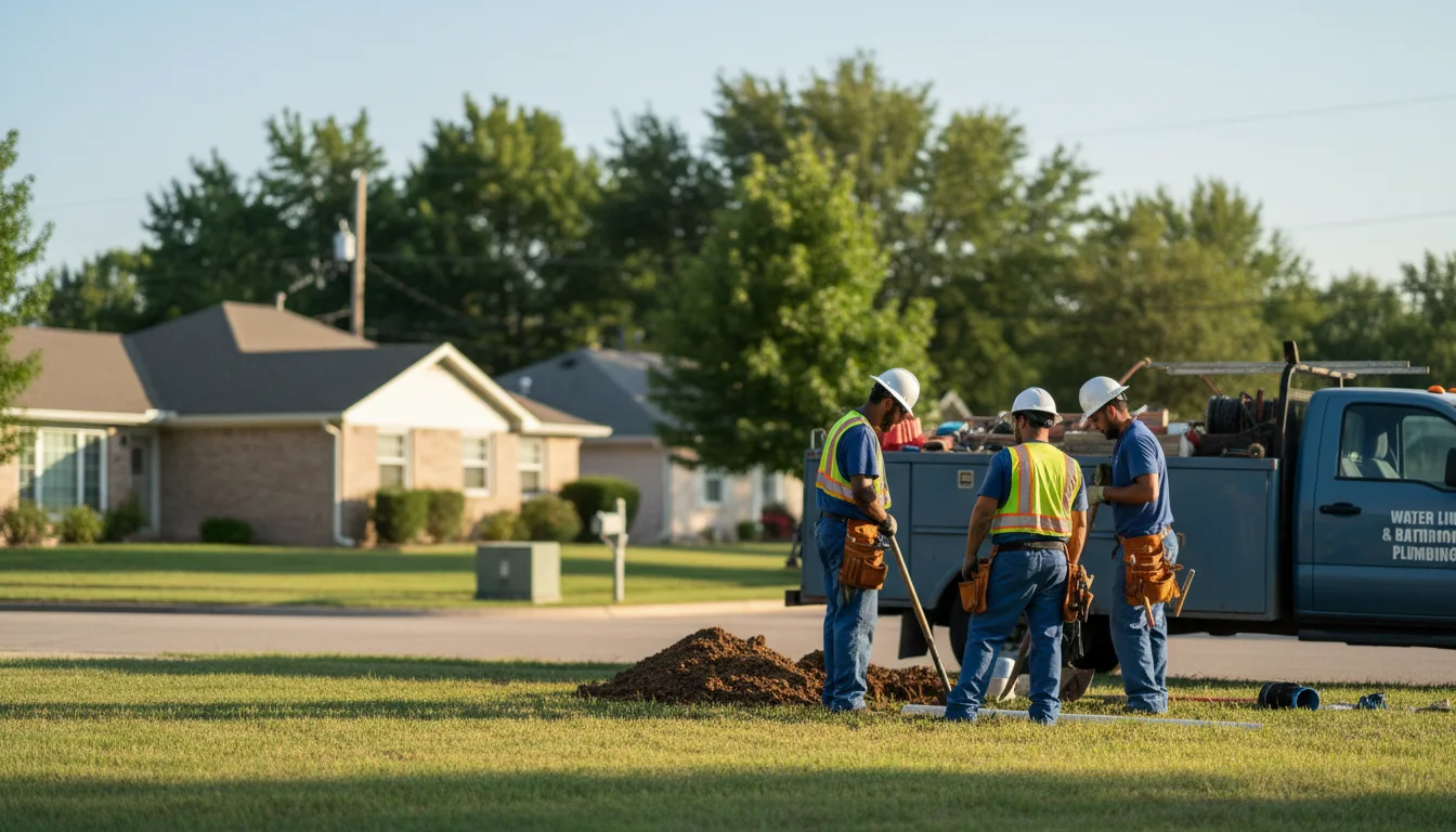 Residential water line and bathroom plumbing service in Ball Ground, GA